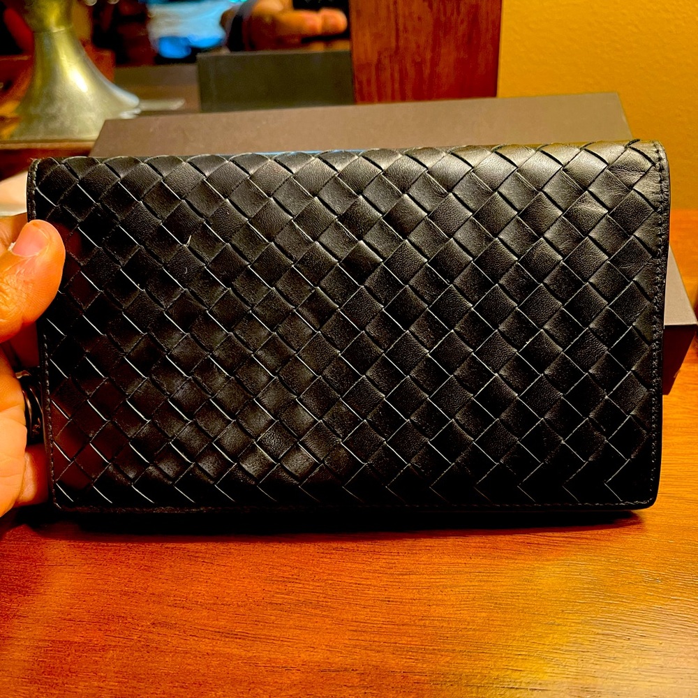 Authentic Vintage Bottega Veneta Long Leather Wallet